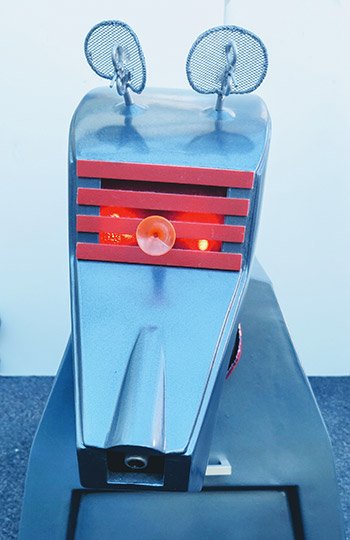 The head front on, showing all the parts needing to be added